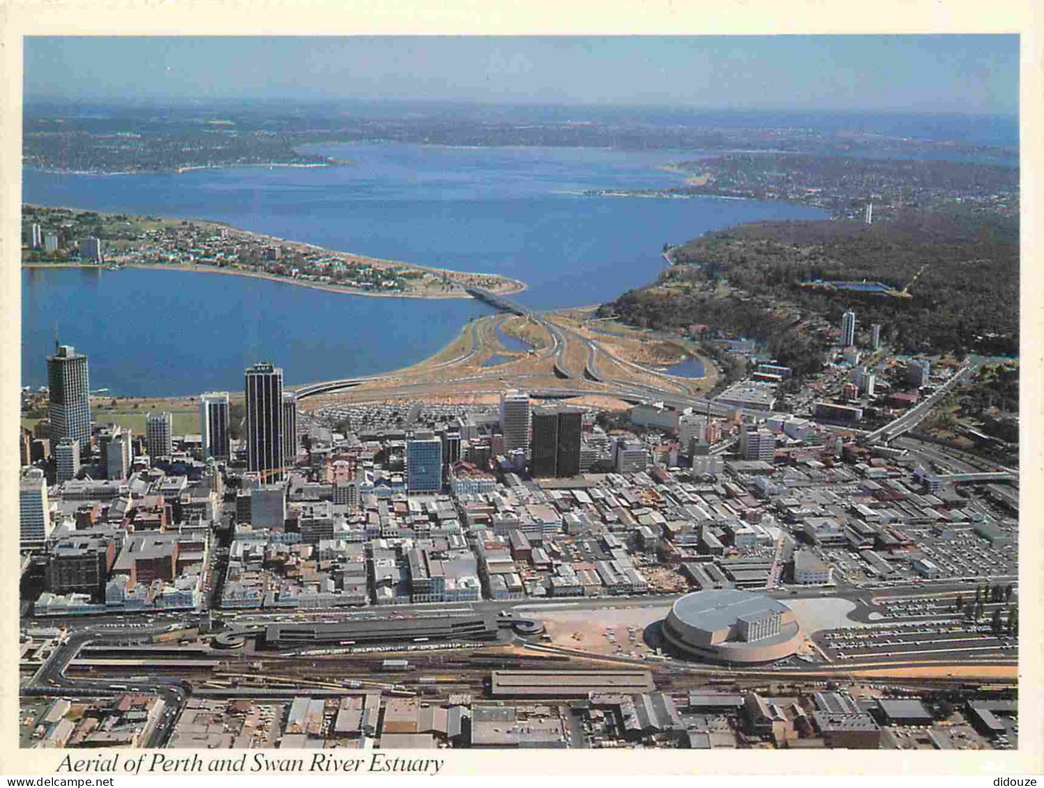 Carte Postale - Australie - Perth - Aerial of Perth and Swan River Estuary - vue aérienne - CPM - Voir Scans Recto-Verso
