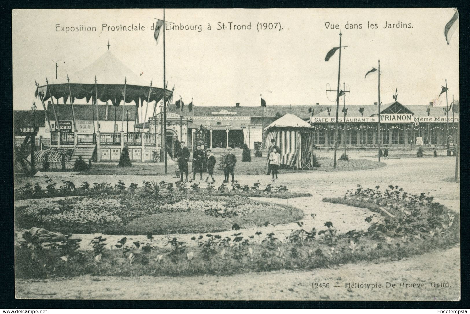 Carte postale - Belgique - Exposition Provinciale du Limbourg à St Trond 1907 - Vue dans les Jardins (CP27378)
