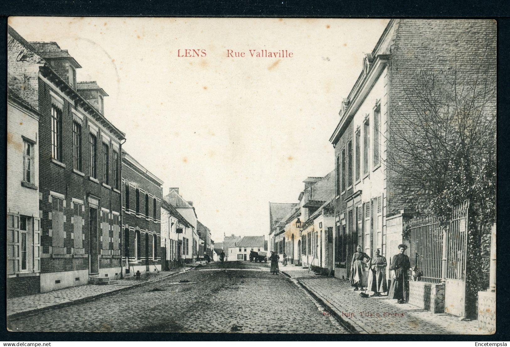 Carte postale - Belgique - Lens - Rue Vallaville (CP25728OK)