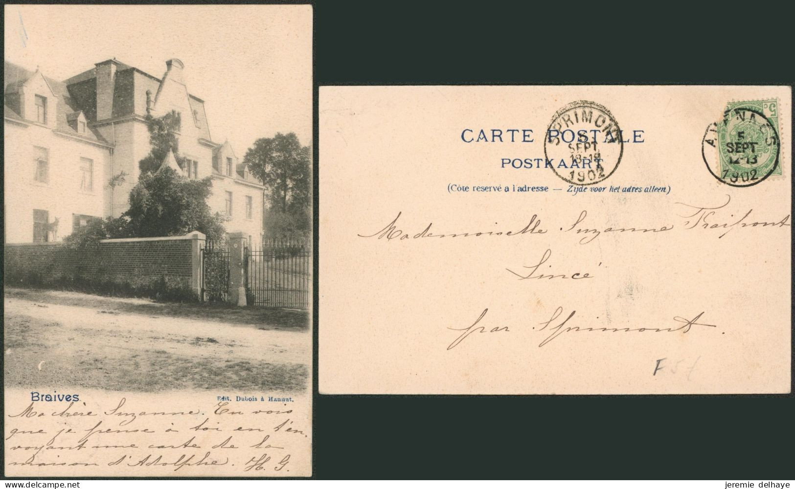Carte postale - Braives (Edit. Dubois, Hannut) chateau
