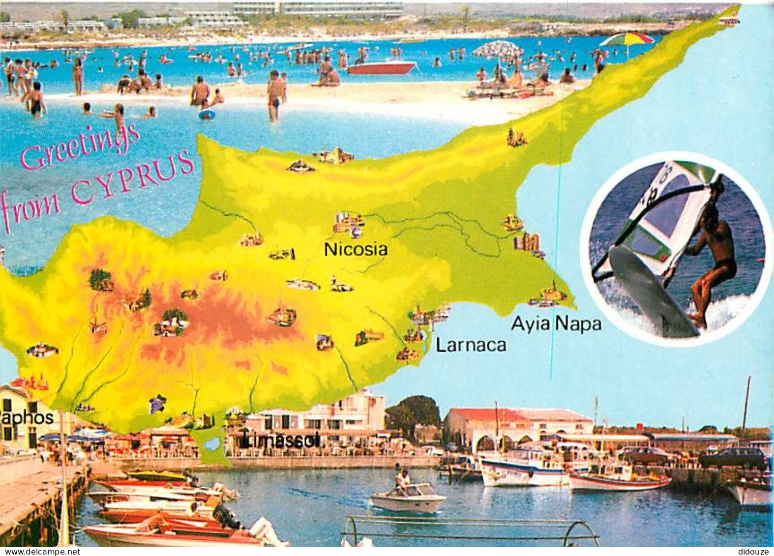 Carte Postale - Chypre - Cyprus - Multivues - Carte Géographique - CPM - Carte Neuve - Voir Scans Recto-Verso - Poscard