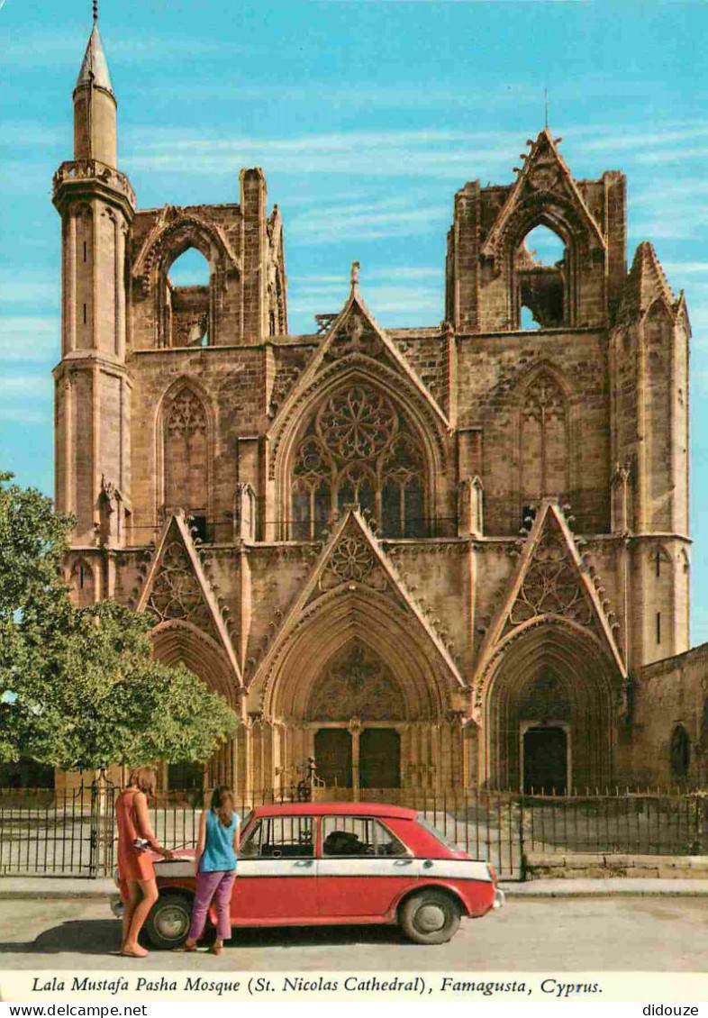 Carte Postale - Chypre - Famagusta - Lala mustafa pasha mosque st nicolas cathedral - Automobiles - CPM - Voir Scans Rec