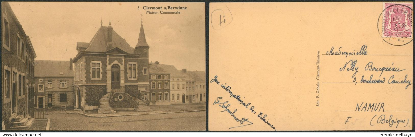 Carte postale - Clermont s berwinne maison communale