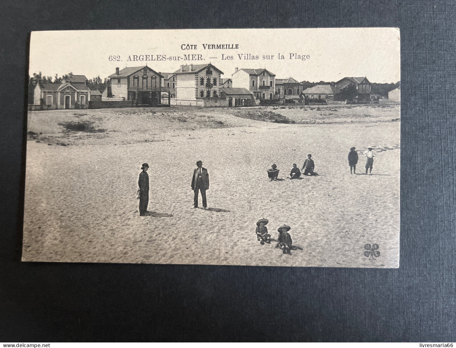 Carte postale. Côté Vermeille. Argeles-sur-Mer— Les villas sur la Plage