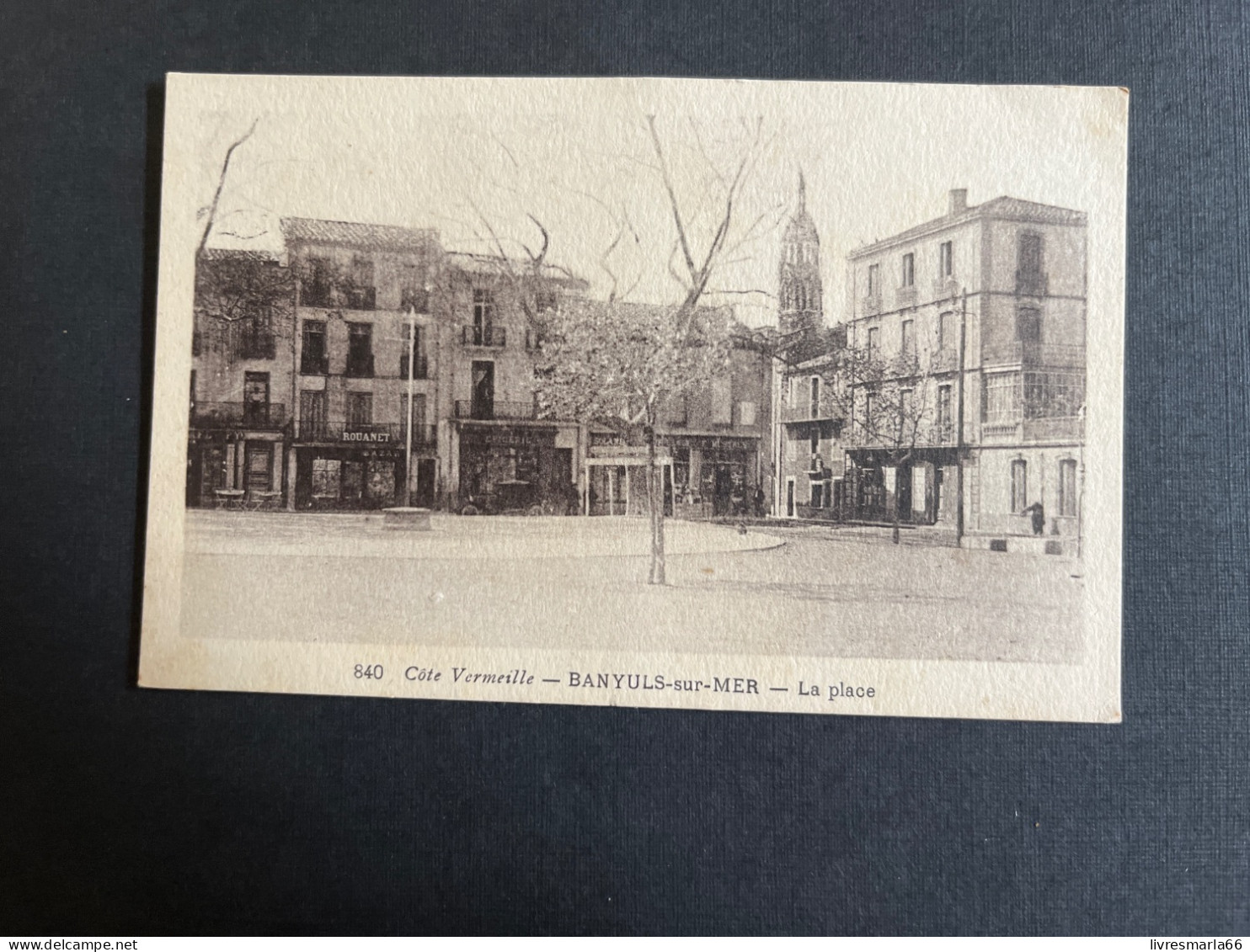 Carte postale. Côté Vermeille Banyuls-sur -Mer- La place