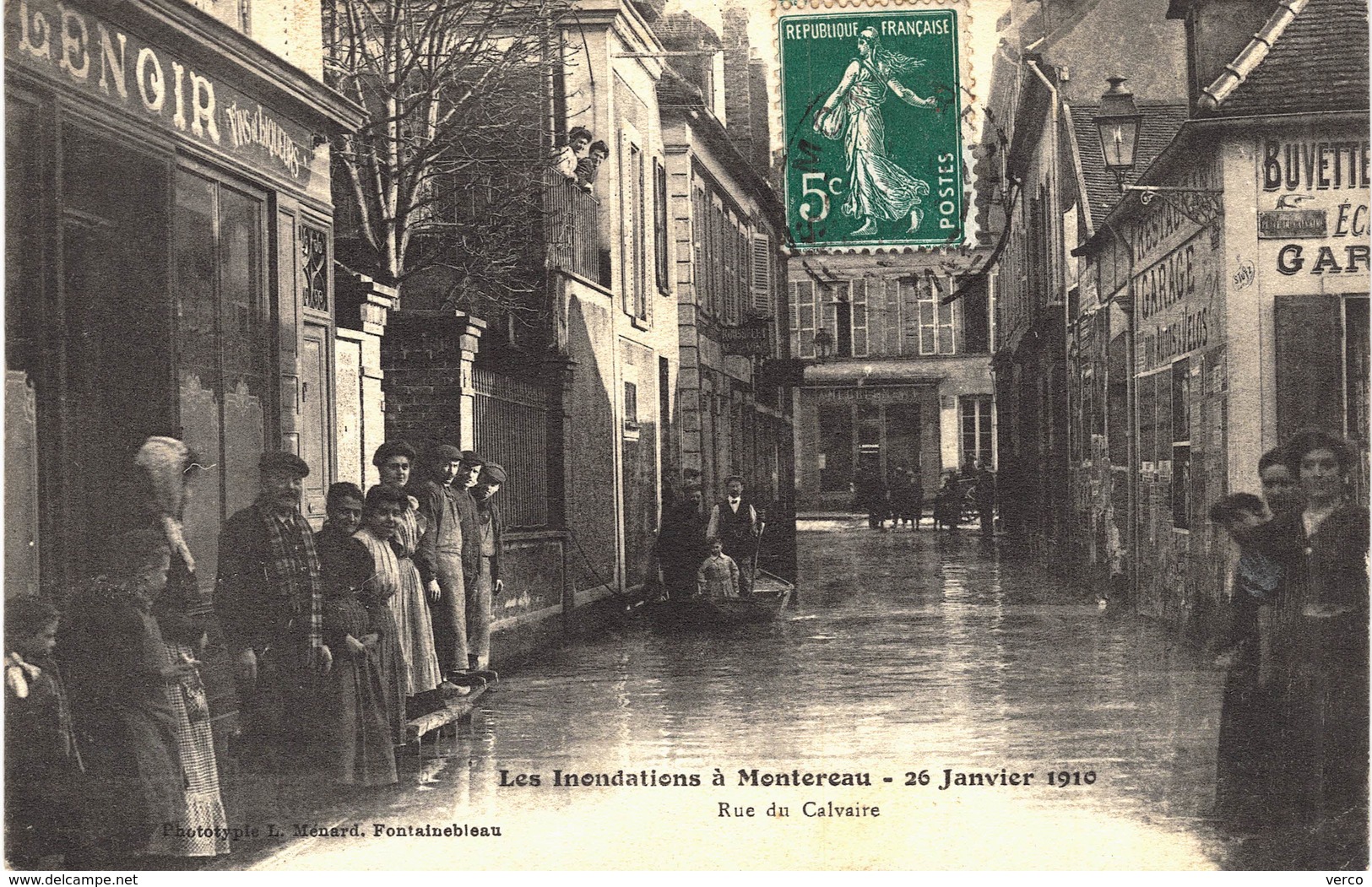 Carte Postale de MONTEREAU - Inondation du 26 janvier 1910