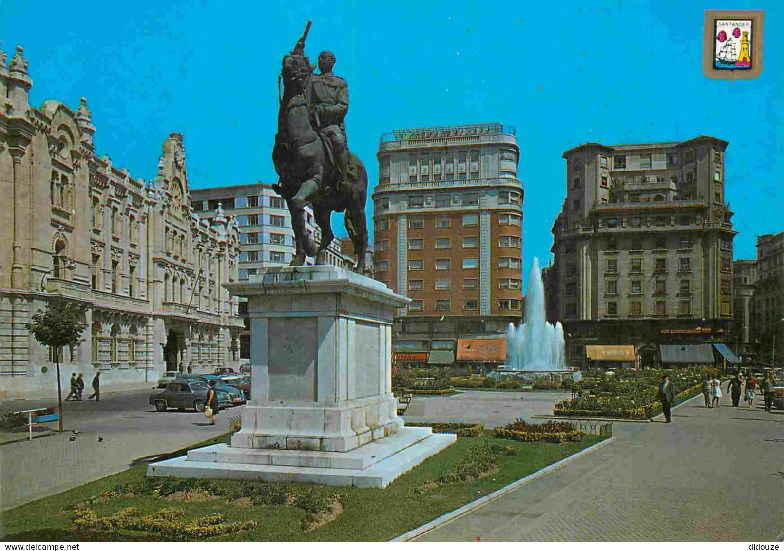 Carte Postale - Espagne - Espana - Cantabria - Santander - Plaza del Generalisimo y Ayuntamiento - Place du Generalisimo