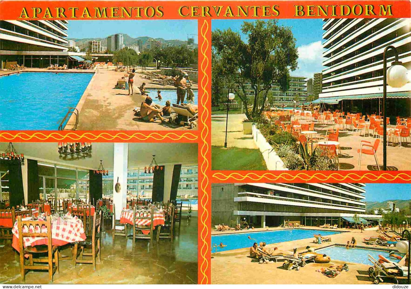 Carte Postale - Espagne - Espana - Comunidad Valenciana - Benidorm - Apartementos Cervantes - Multivues - Piscine - arch