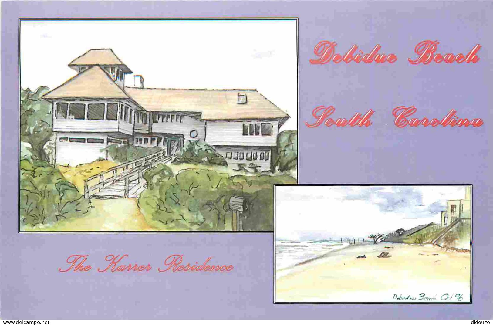 Carte Postale - Etats-Unis - Debidue Beach - The karrer residence - Art illustration - O Fennessy - South Carolina - CPM