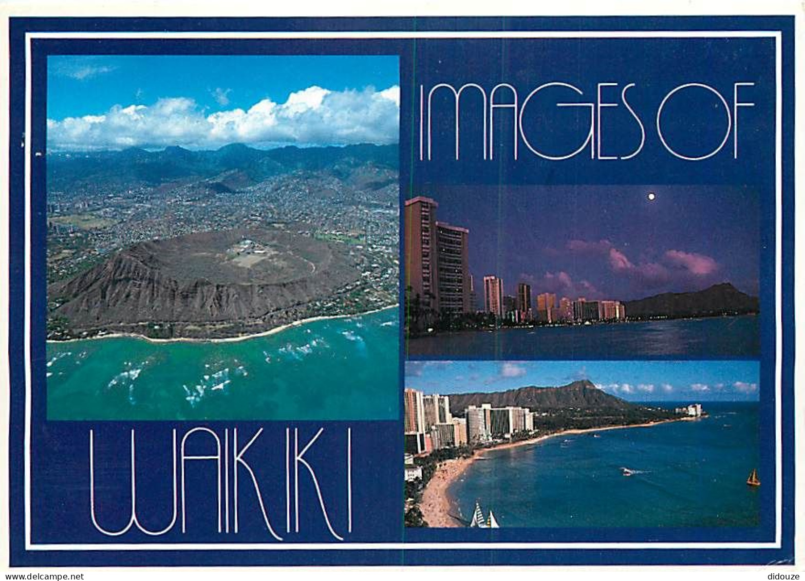Carte Postale - Etats Unis - Hawaï - Honolulu - Waikiki - Multivues - Etat de Hawaï - Hawaï State - CPM - Voir Timbre -