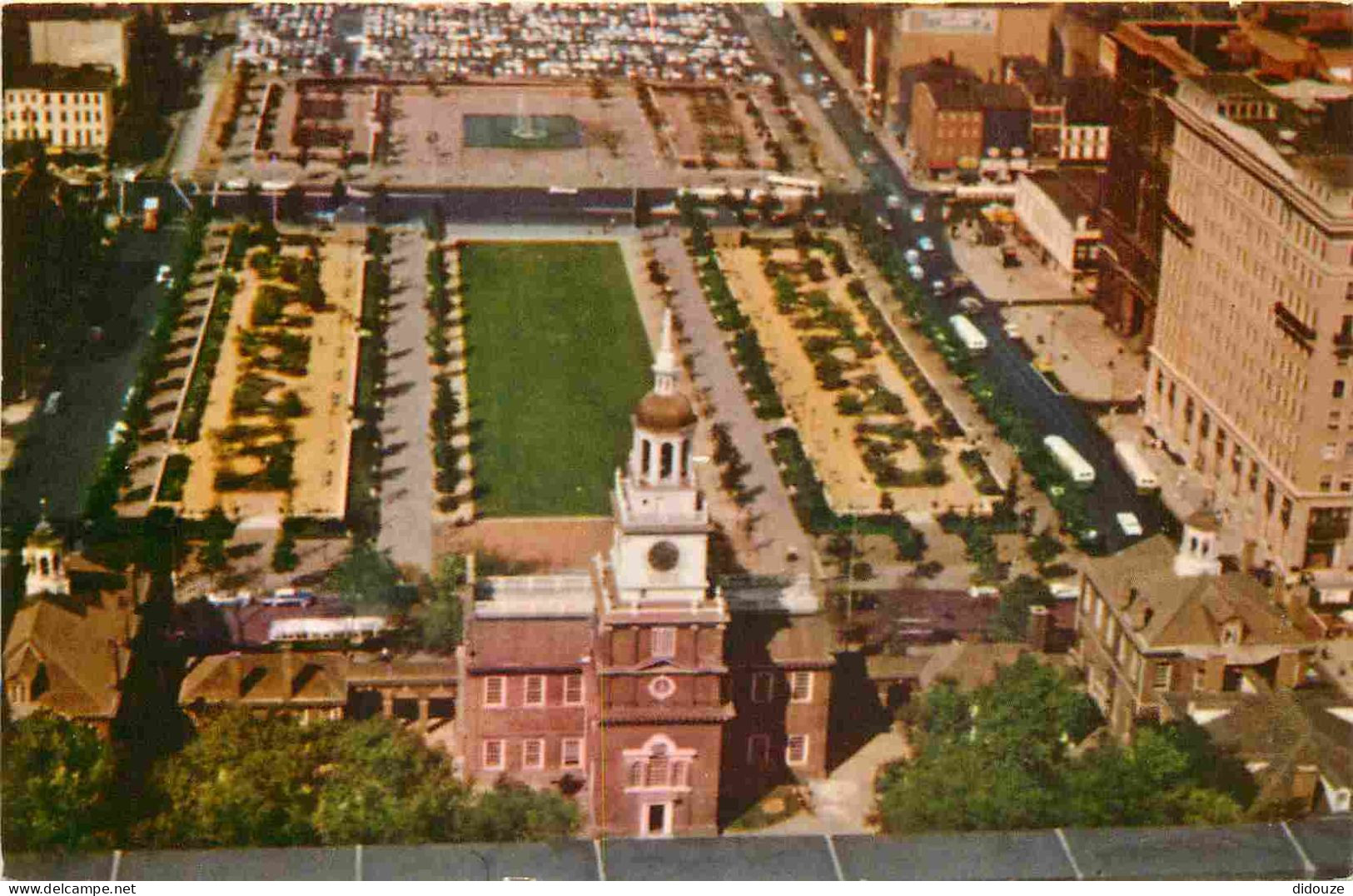 Carte Postale - Etats-Unis - Philadelphia - Independence hall and independence mall - vue aérienne - CPM - Voir Scans Re