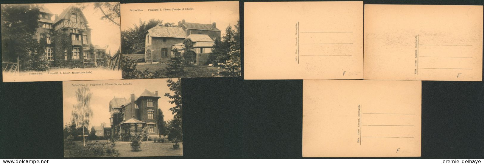Carte postale - Fexhe-Slins : propriété T. Tilman, ensemble de 3 CPA