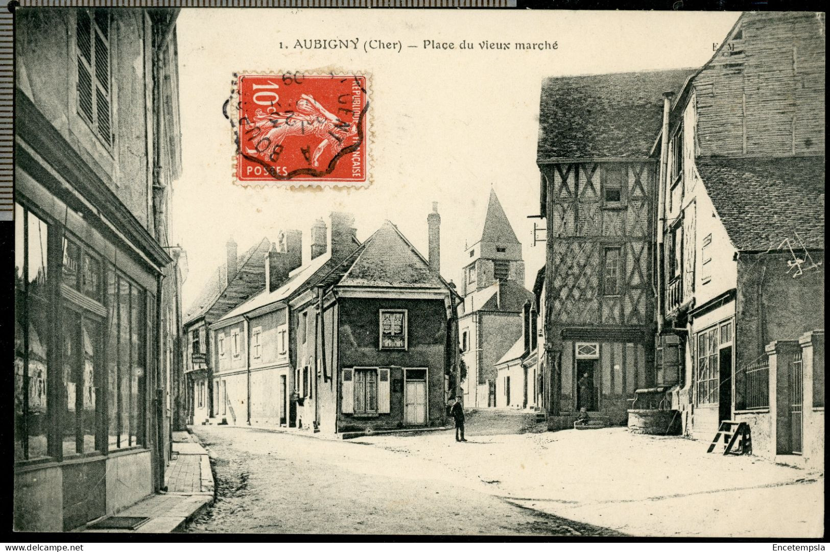 Carte postale - France - Aubigny sur Nère - Place du Vieux Marché (CP27538)