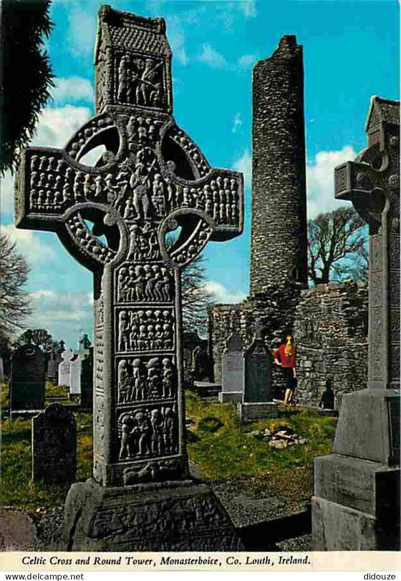 Carte Postale - Irlande - Louth - Celtic Cross and Round Tower , Monasterboice - Culture Celte - Carte Neuve - Ireland -