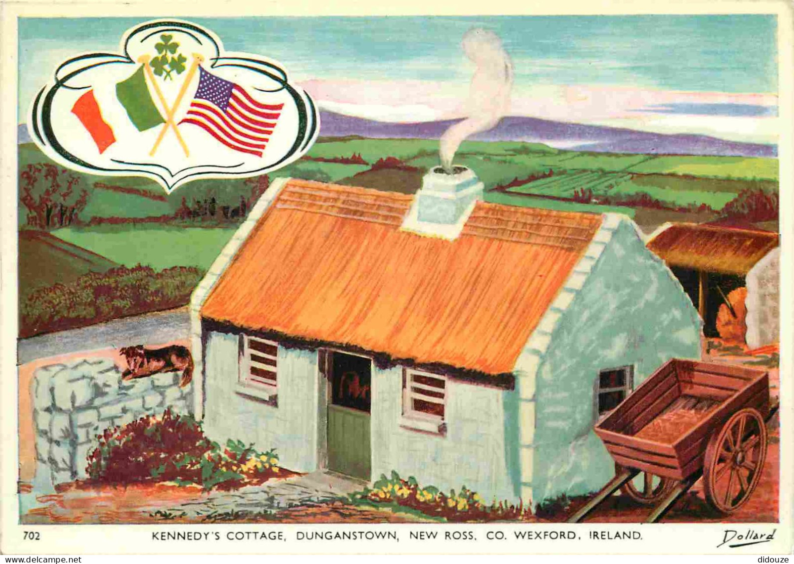Carte Postale - Irlande - Wexford - Kennedy's Cottage - Dunganstown - New Ross - illustration Dollard - Ireland - Irland
