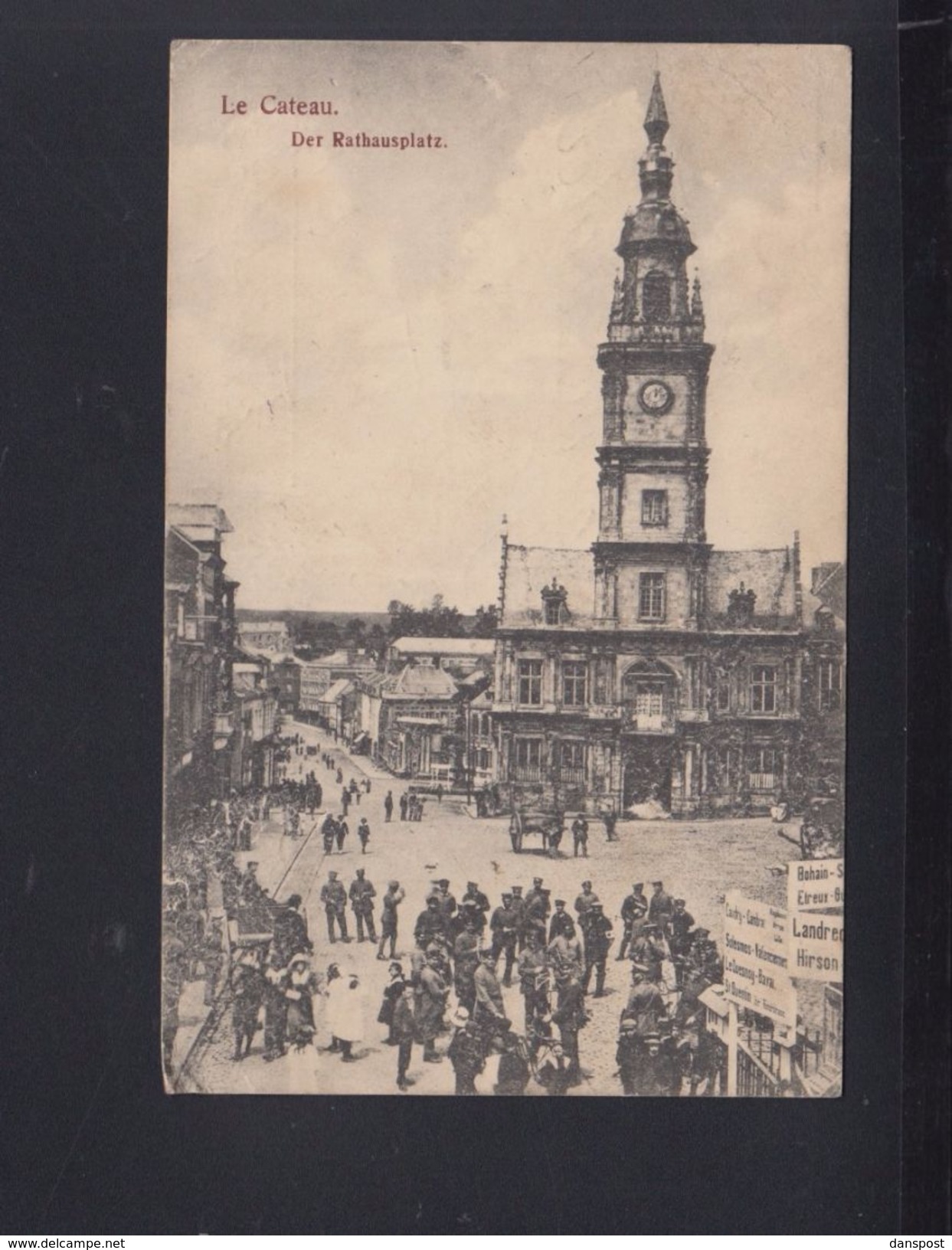 Carte Postale Le Cateau Place de la Mairie  1916