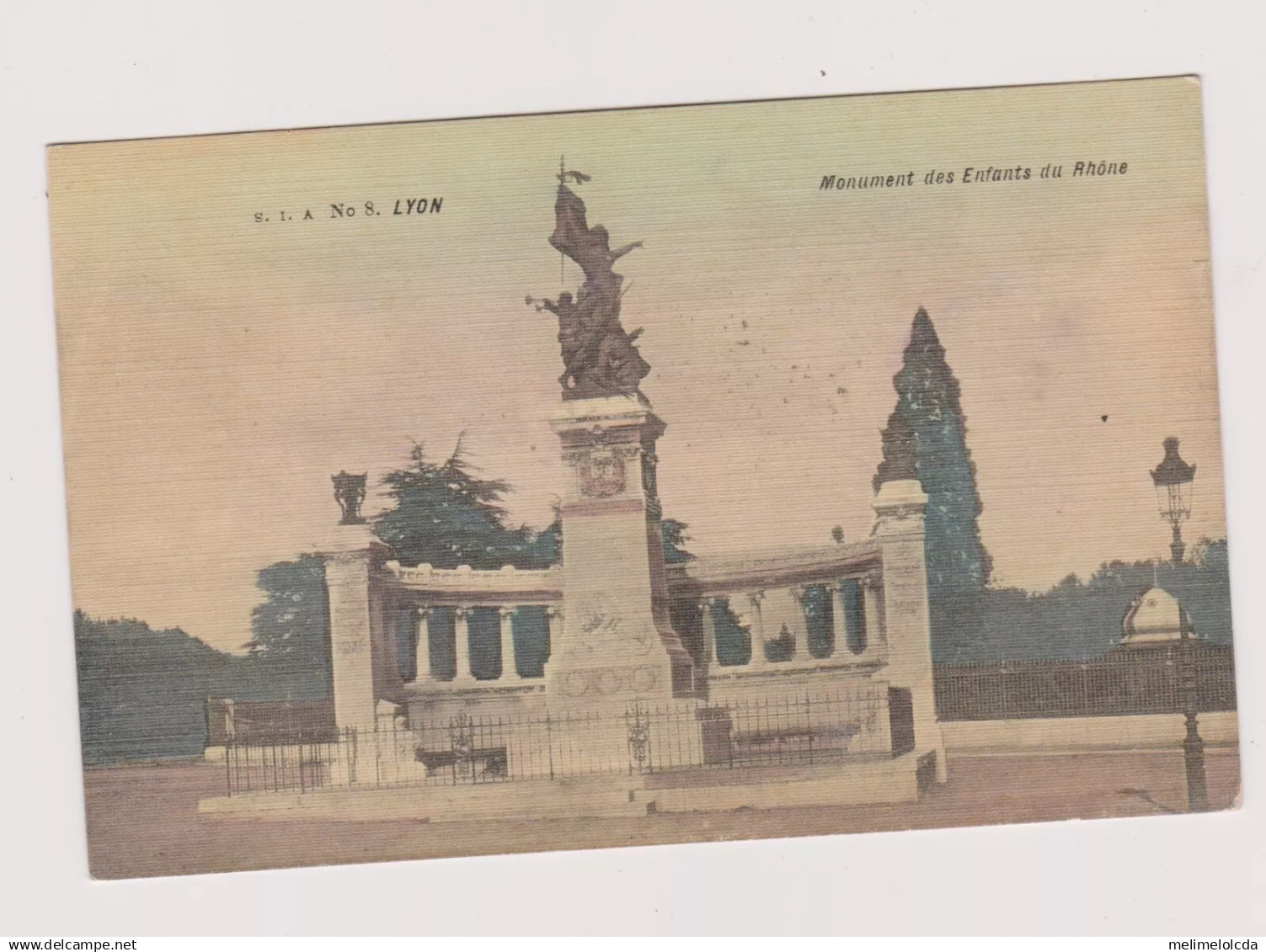 Carte postale  Monument Enfants Rhône Lyon Parc Tête d'Or SIA N°8 69 1900
