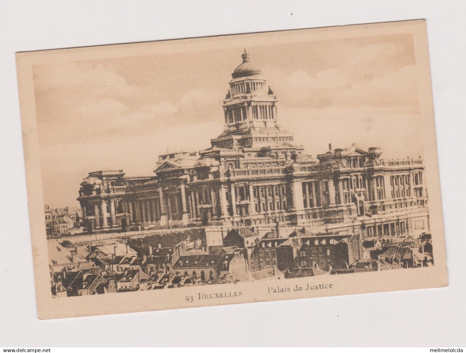 Carte postale  Palais de Justice vue Marolles Bruxelles Belgique vers 1930