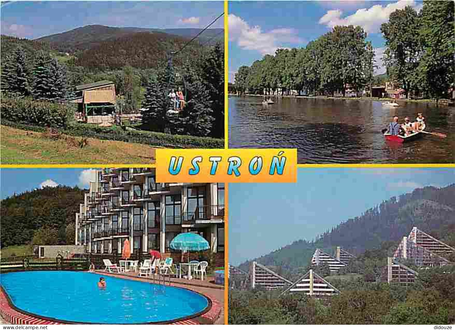 Carte Postale - Pologne - Ustron - Multivues - Piscine - Voir Timbre de Pologne - CPM - Voir Scans Recto-Verso - Poscard
