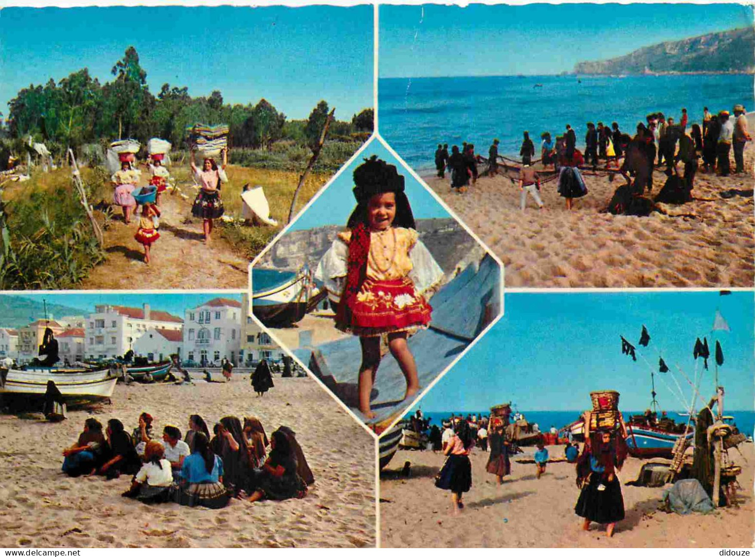 Carte Postale - Portugal - Nazaré - Multivues - Folklore Scène et Type - Leiria - CPM - Voir Scans Recto-Verso - Poscard