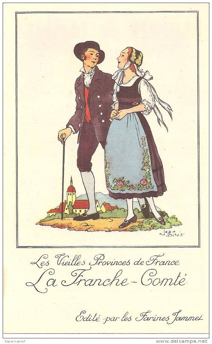 carte postale publicité  farines jammet   :      LA   FRANCHE  COMTé