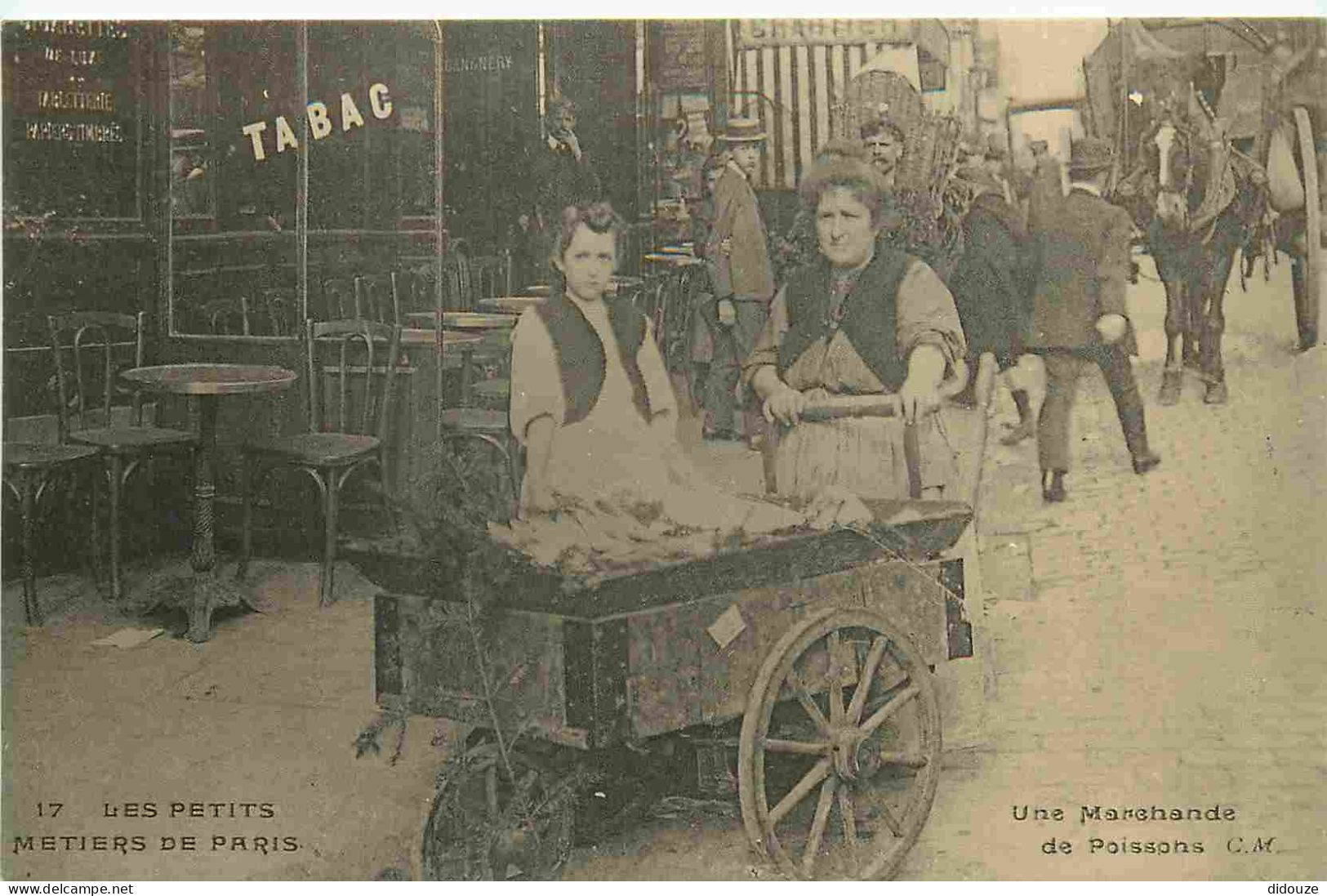 Carte Postale - Reproduction CPA - 75 Paris - Les petits métiers de Paris - Une Marchande de Poissons - Tabac - C'était