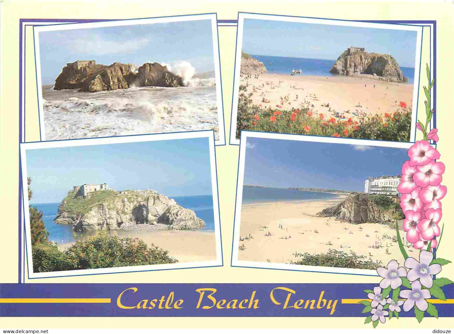 Carte Postale - Royaume-Uni - Pays de Galles - Tenby - Castle beach - Multivues - Pembrokeshire - Wales - CPM - Voir Sca