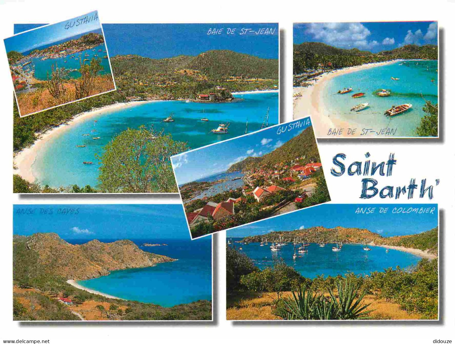 Carte Postale - Saint-Barthélemy - Gustavia - Multivues - Baie de st-jean Anse des cayes Anse de colombier - CPM - Voir