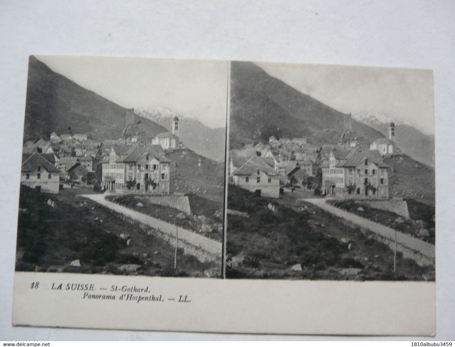 CARTE POSTALE STEREOSCOPIQUE - SUISSE : Saint Gothard
