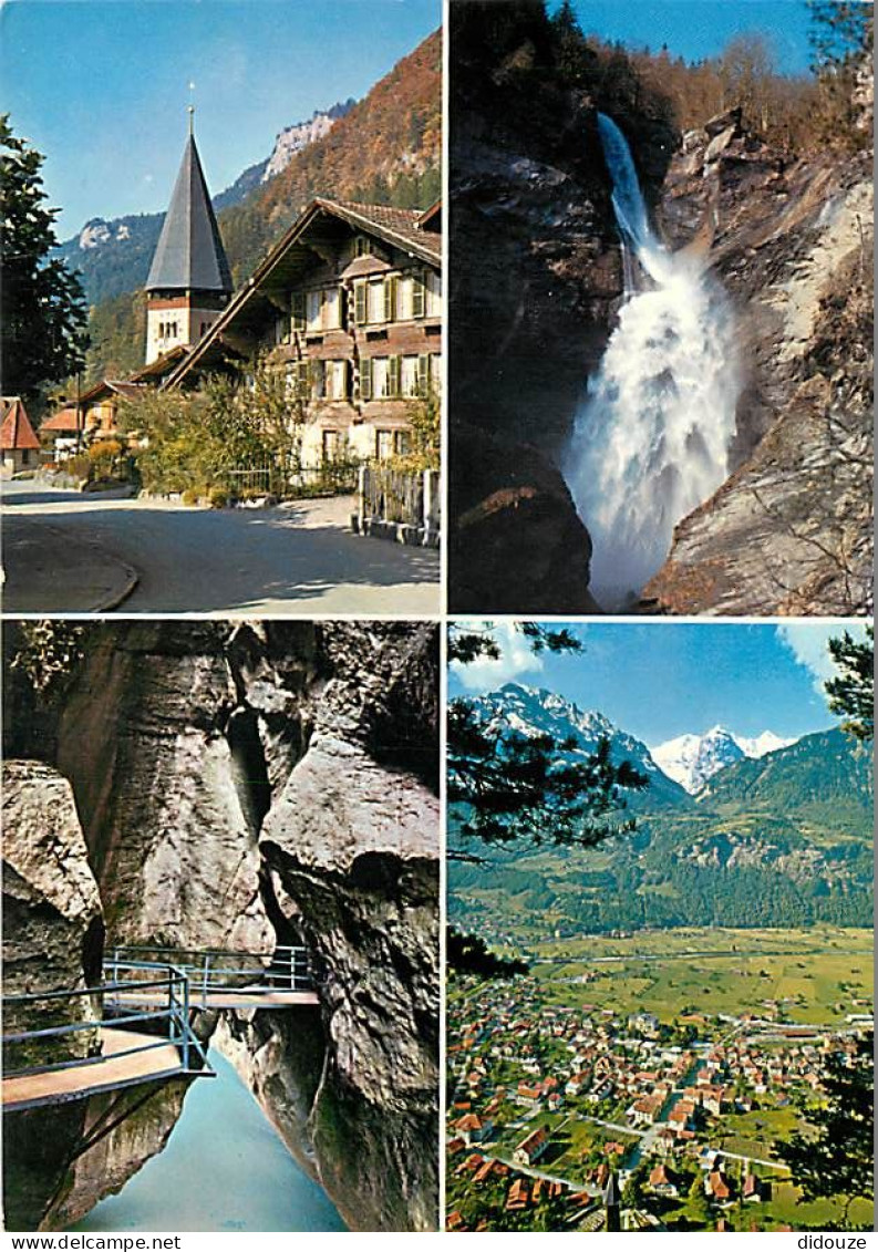 Carte Postale - Suisse - BE Berne - Meiringen - Kapellenstrasse, Relchenbachfall, Aareschlucht - Multivues - CPM - Carte