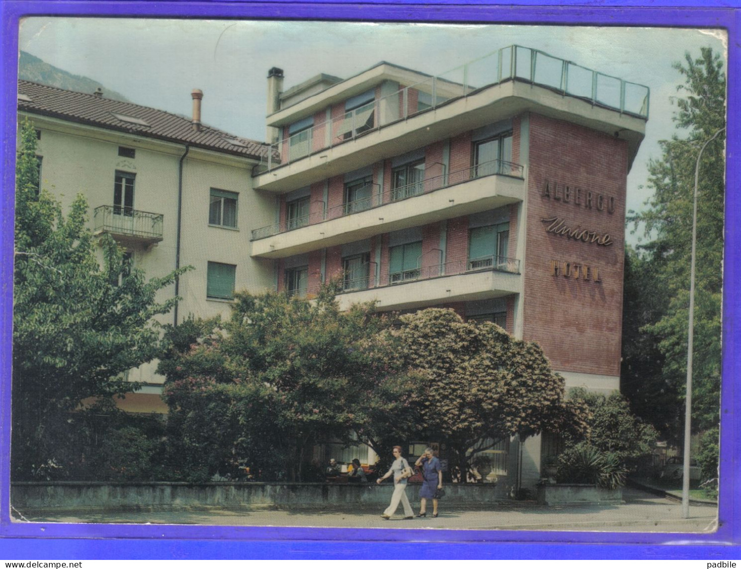 Carte postale Suisse Bellinzone (it) Bellinzona Hôtel Unione    très beau plan