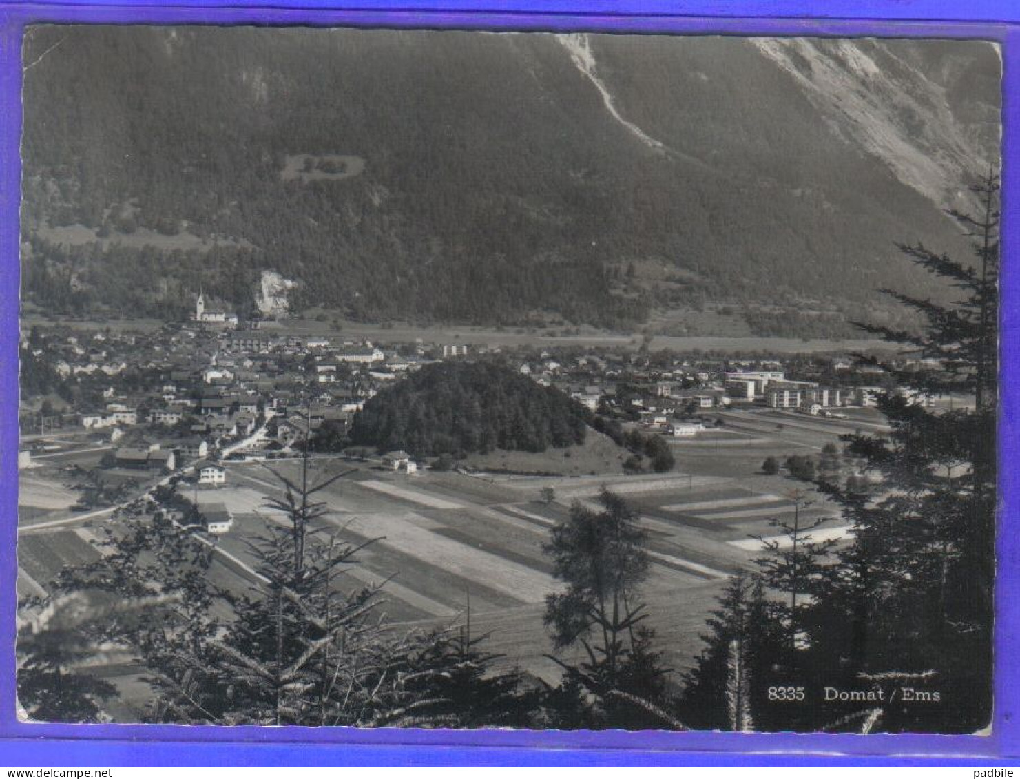 Carte postale Suisse Domat/Ems très beau plan