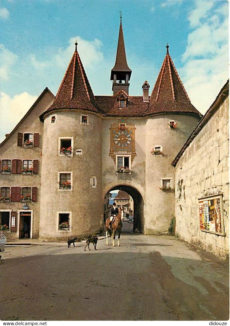 Carte Postale - Suisse - JU Jura - Porrentruy - Porte de France - Chevaux - CPM - Carte Neuve - Voir Scans Recto-Verso -