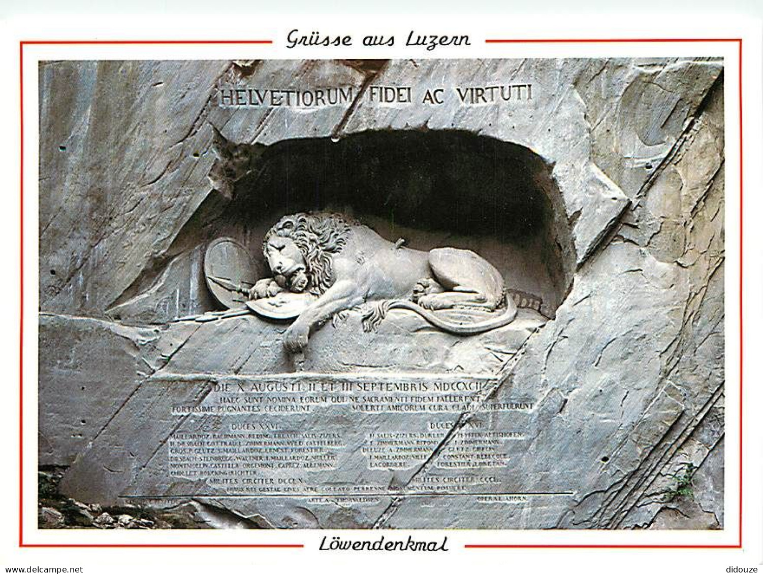 Carte Postale - Suisse - LU Lucerne - Luzern - Lowendenkmal von Thorwaldsen - Monument du Lion - CPM - Carte Neuve - Voi