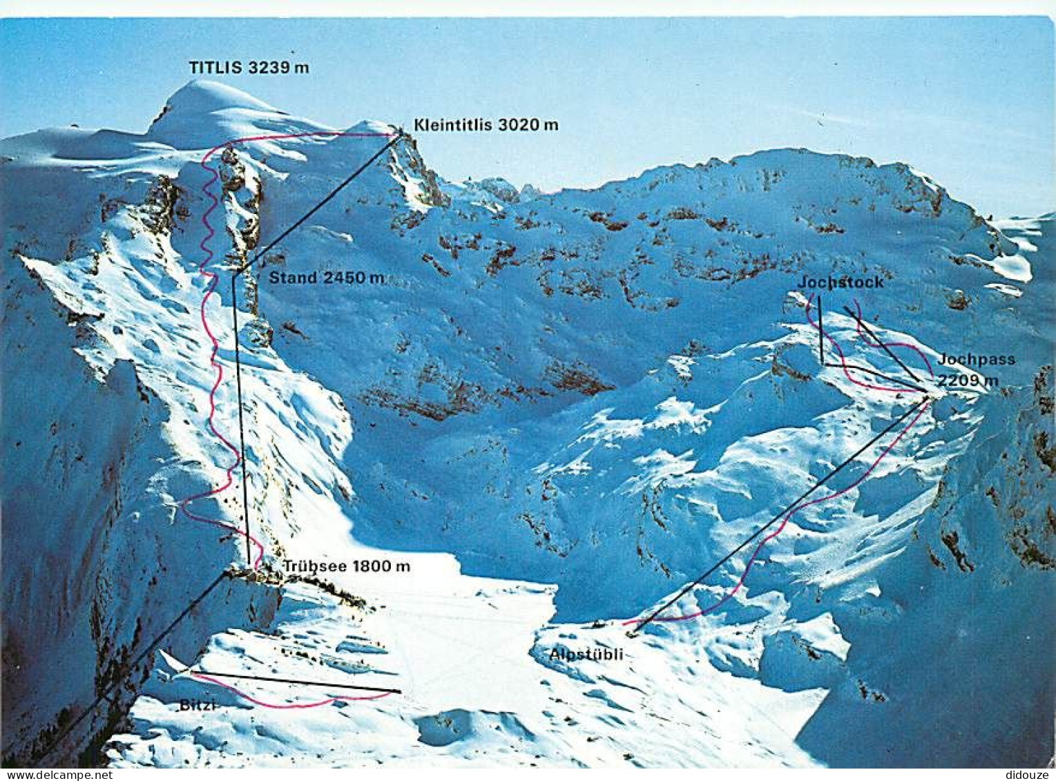 Carte Postale - Suisse - NW Nidwald - Trubsee ob Engelberg, 1800 m - 6000 feet - Stand-Kleintitlis, 3020 m - CPM - Carte
