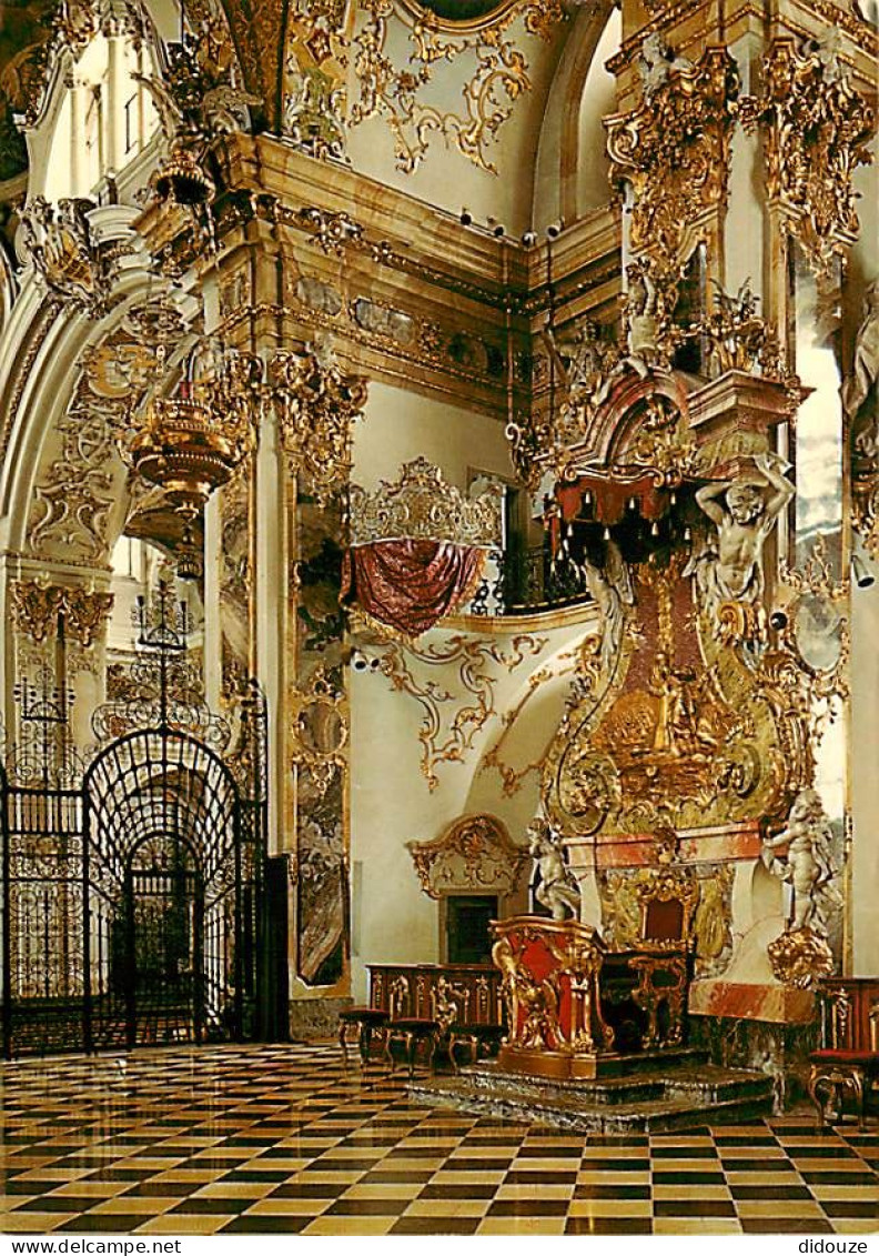 Carte Postale - Suisse - SZ Schwyz - Einsiedeln - Stiftskirche - Abtsthron - Intérieur d'Eglise - Art Religieux - CPM -