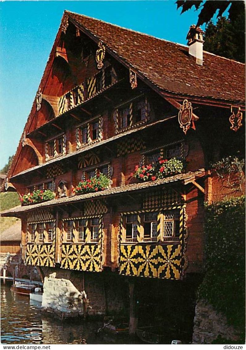 Carte Postale - Suisse - UR Uri - Treib am Vierwaldstattersee - Aus Holz gebautes, malerisches, althistorisches Gasthaus
