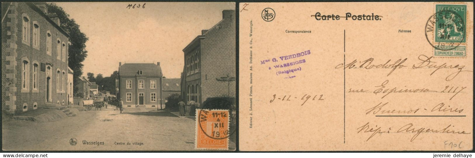 Carte postale - Wasseiges centre du village