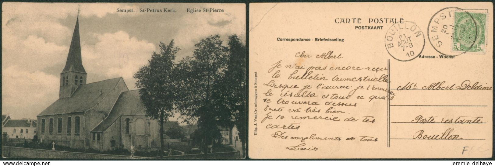 Carte postale - Zemst / Sempst St-Petrus kerk