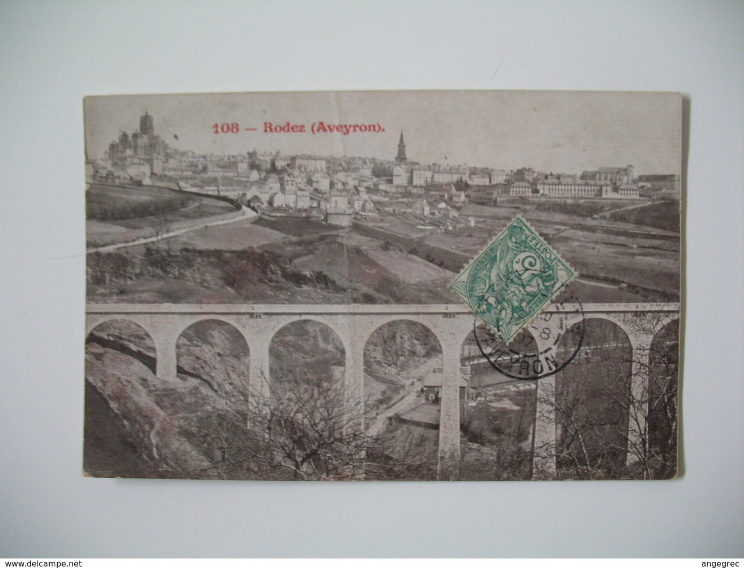 Carte   Rodez  1907       Pont - Viaduc - Village