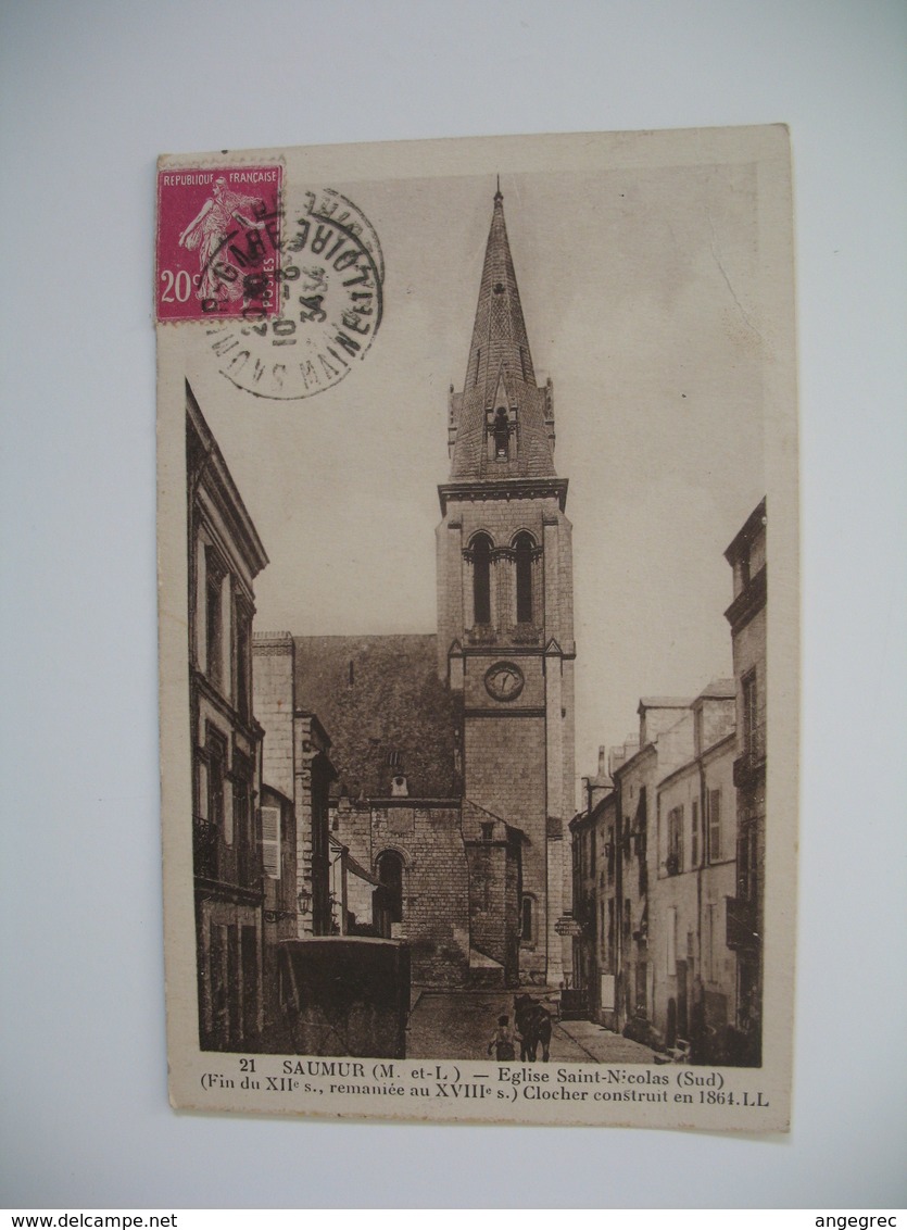 Carte    Saumur  Eglise Saint-Nicolas     1908