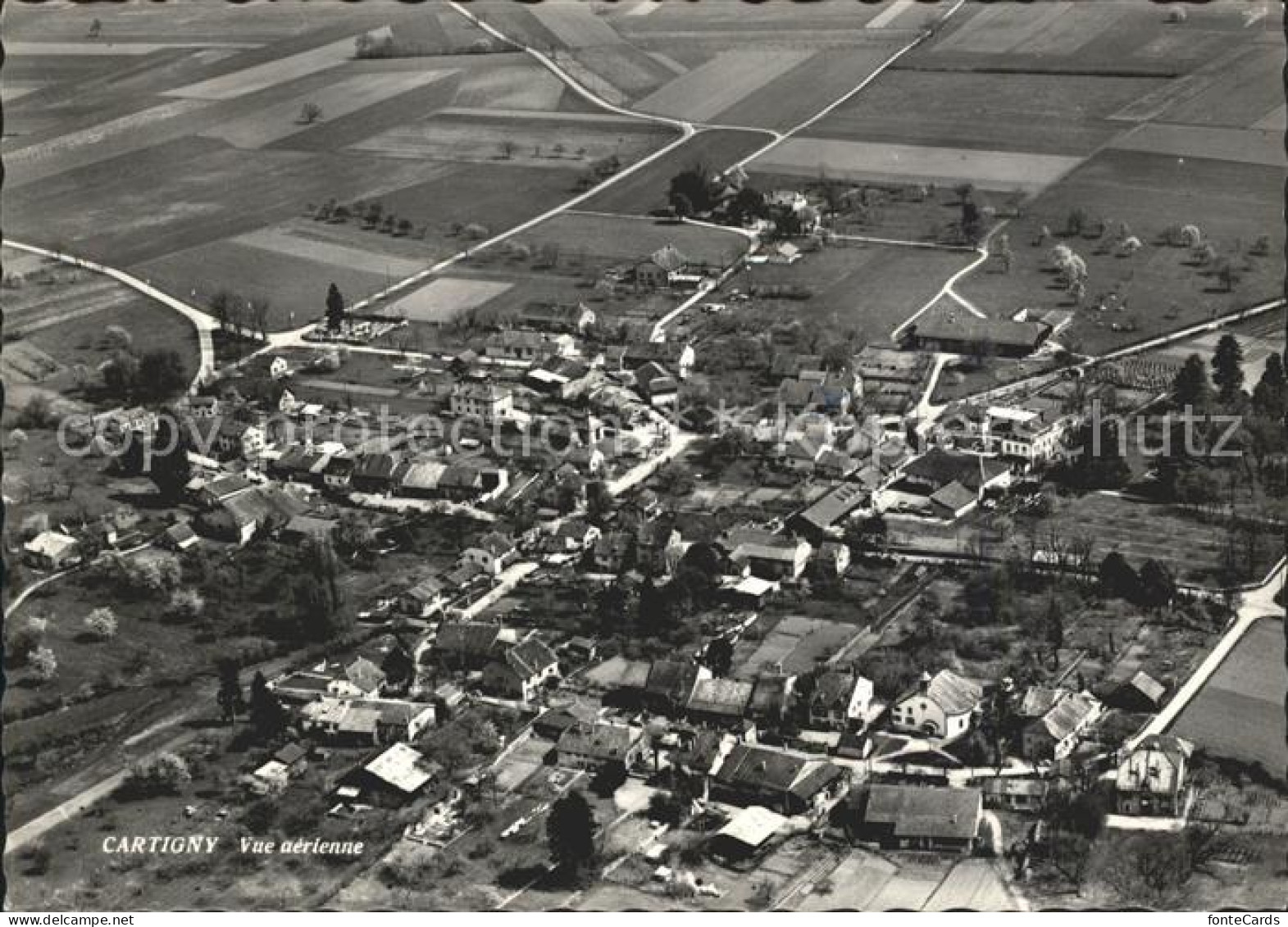 Cartigny Geneve Vue aerienne