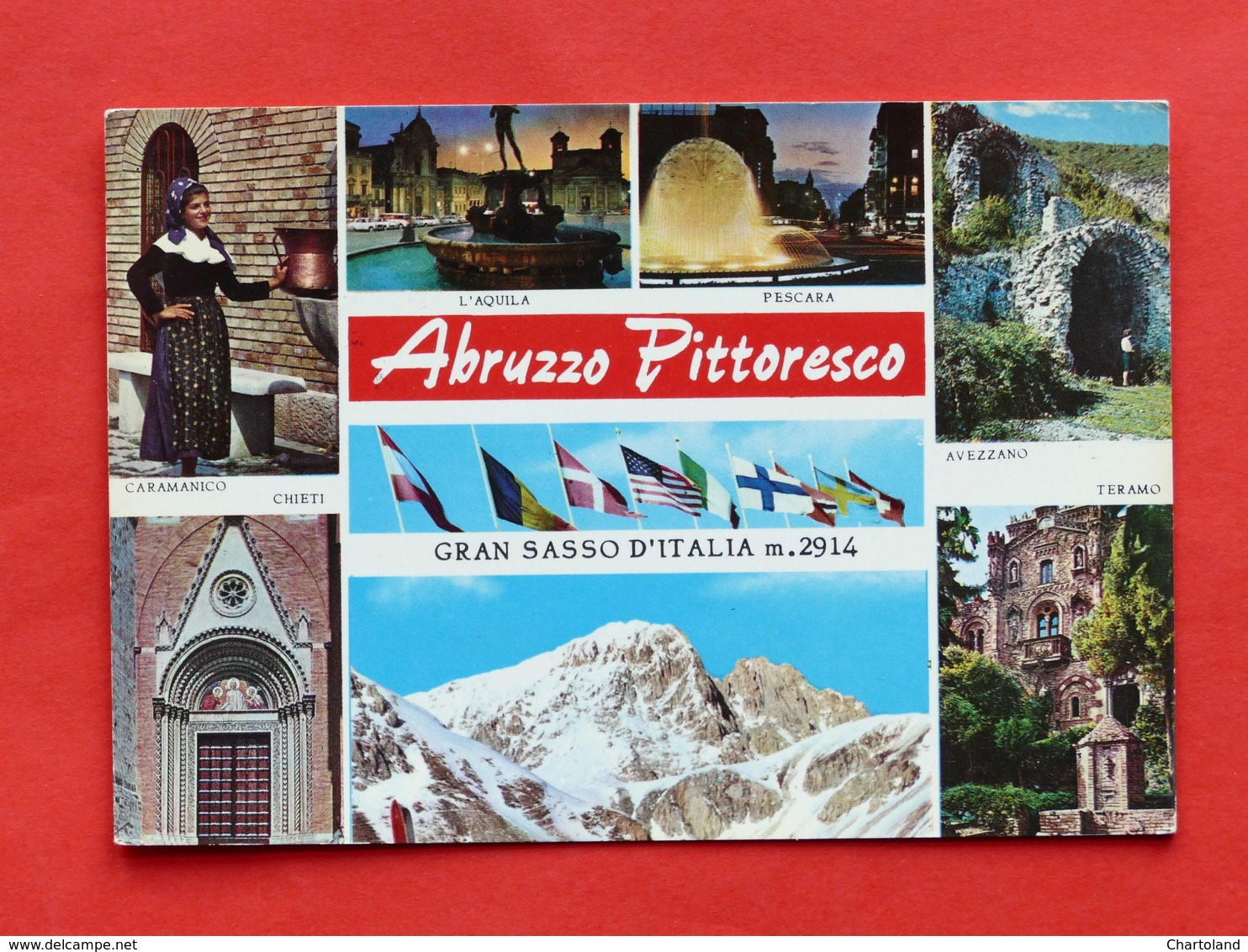 Cartolina Abruzzo Pittoresco - Varie vedute - 1969