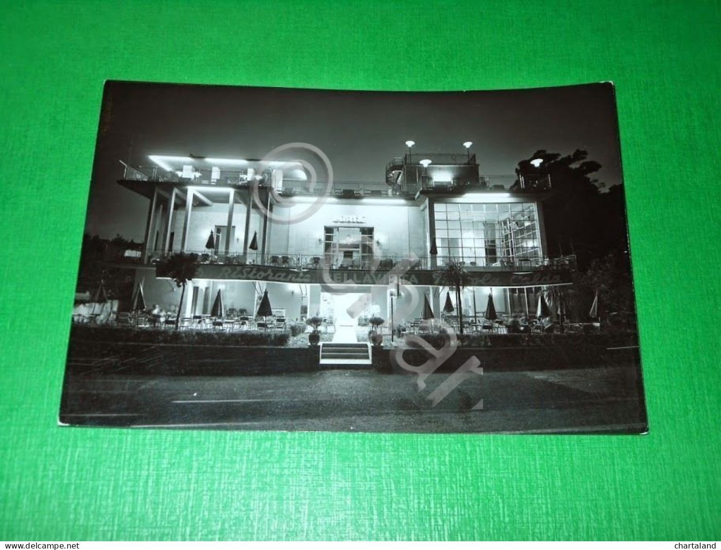 Cartolina Acireale - Strada panoramica - Bar Ristorante Bellavista 1955 ca