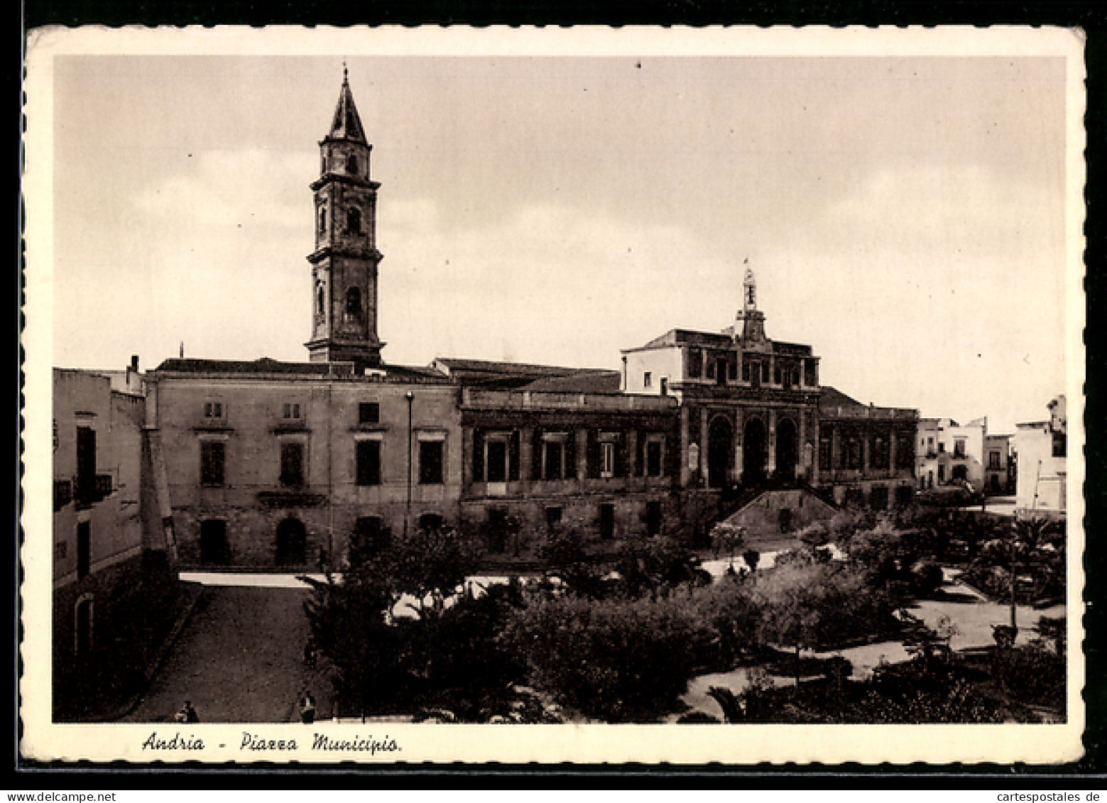 Cartolina Andria, Piazza Municipio