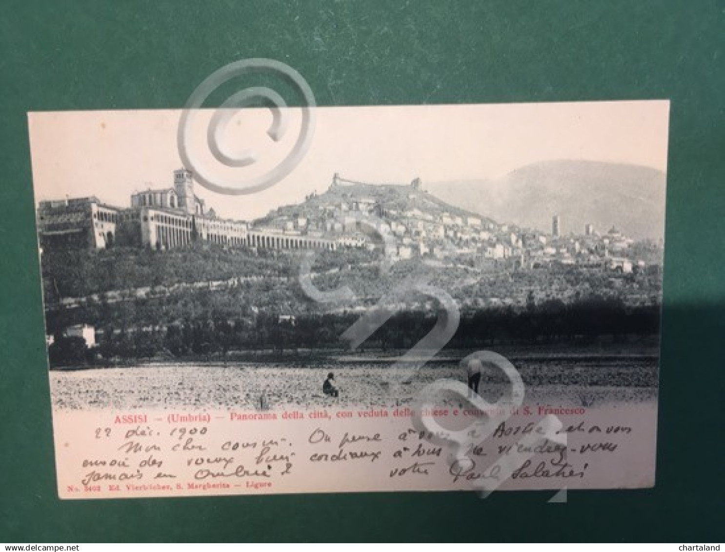 Cartolina Assisi - Umbria - Panorama Della Città - 1916