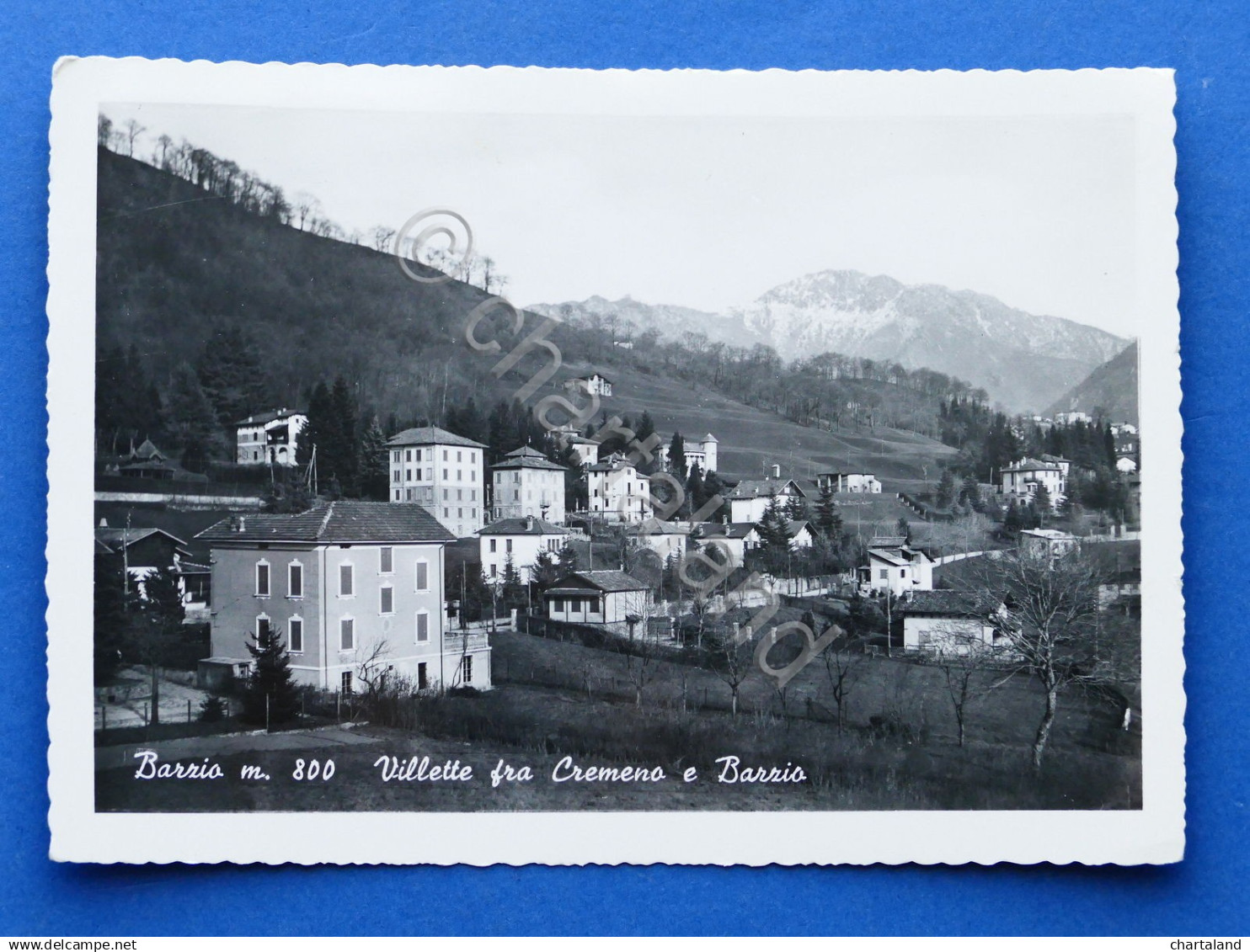 Cartolina Barrio - Villette fra Cremeno e Barrio - 1955