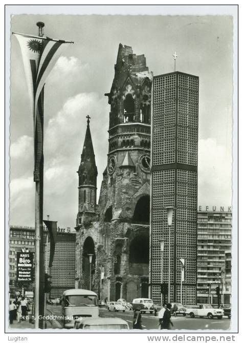 Cartolina - Berlino degli anni '60 - Gedächtniskirche - Budapester Straße, 10623 Berlin, Germania