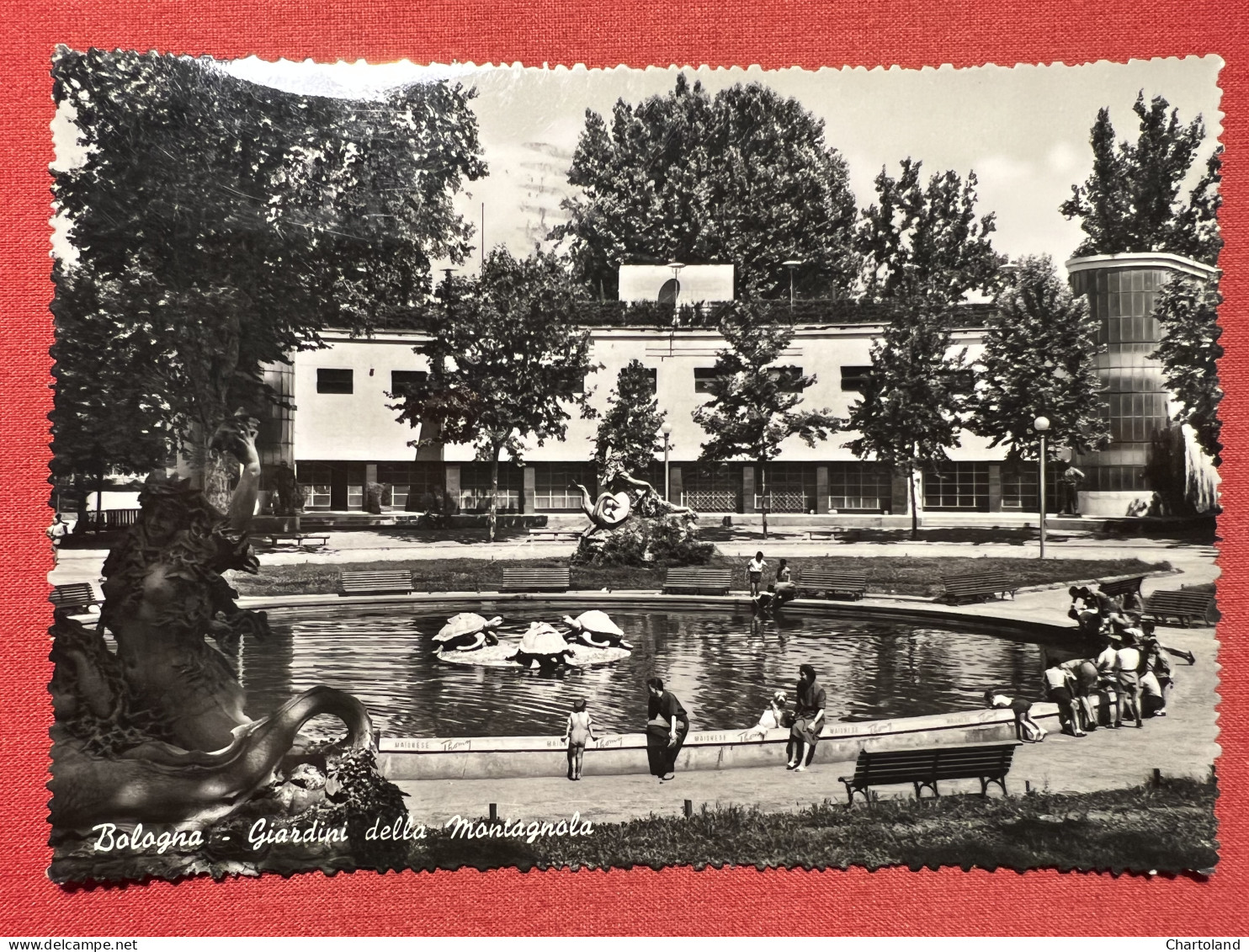 Cartolina - Bologna - Giardini della Montagnola - 1956