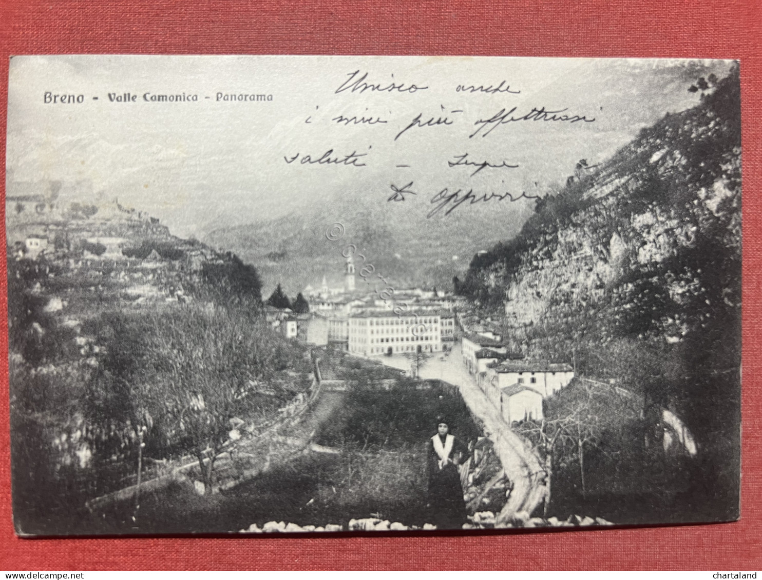 Cartolina - Breno - Valle Camonica - Panorama - 1912